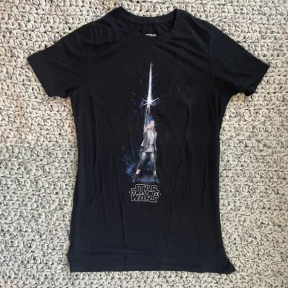 Large Black Star Wars: The Last Jedi Shirt - Picture 1 of 2